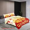 3pcs Cartoon Animal Park Theme Printed BeddingSet,For Bedroom, Guest Room (1*Duvet Cover + 2*Pillowcase, NO Core)
