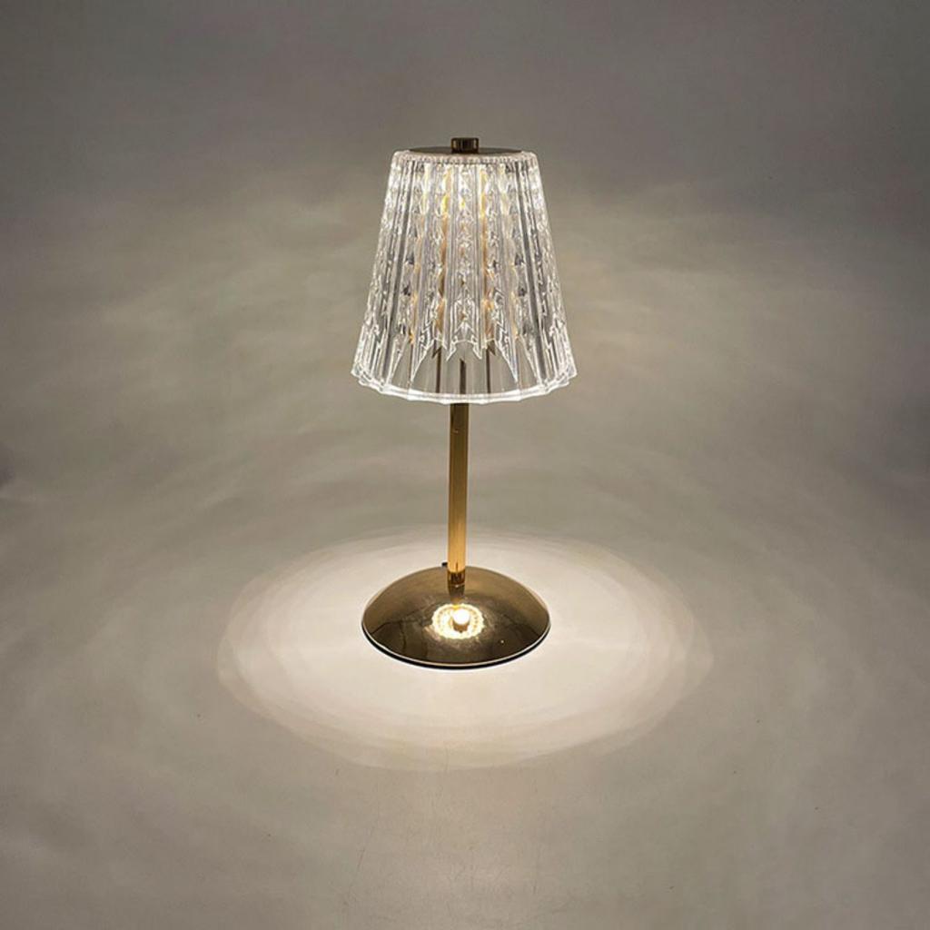 Table Lamp Bedroom, Bedside Lamp Light Luxury Diamond Crystal Lamp High-end Atmosphere Lamp Charging Touch Small Night Lamp