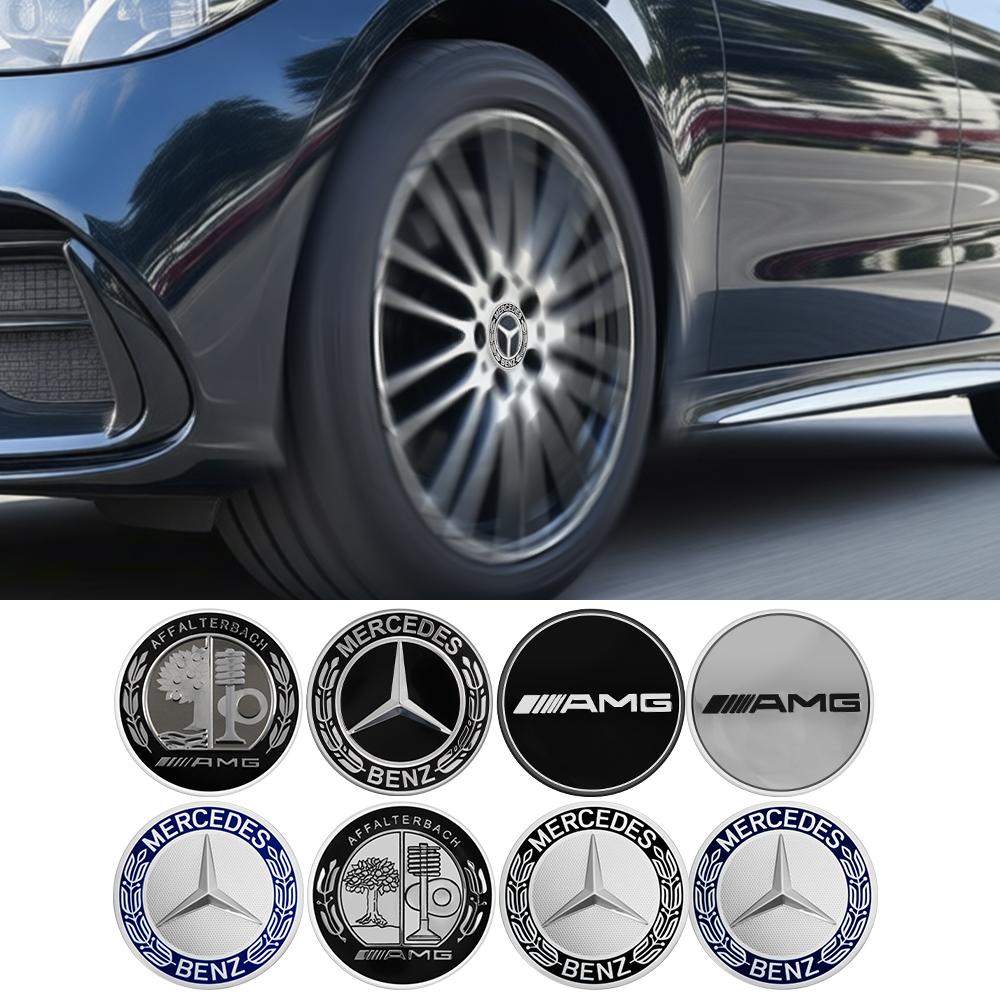 4pcs 75mm For Mercedes Benz AMG W211 W205 W213 W203 C218 A207 CLA CLS E CLA Car Wheel Center Logo Hub Cap Badge Cover Accessorie