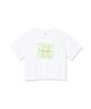 Bajal Graffiti Crop Short Sleeve T-Shirt White