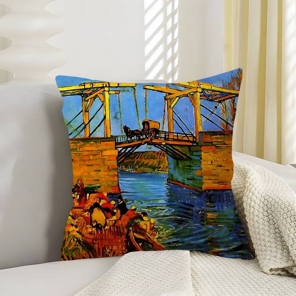 V-Van Gogh Pillowcase toon Gift Cushion Cover Bedroom Home Sofa Chair Seat Decor pillow case