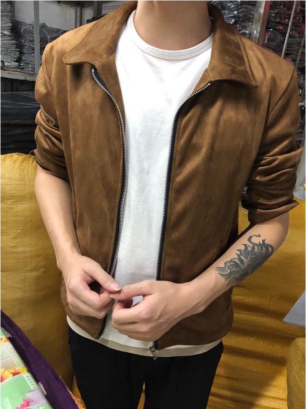 Europäische und amerikanische Herren-Wildlederjacke, kleiner Mantel