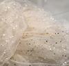 Bronzing Shiny Piece Soft Mesh Wedding Dress Formal Dress Designer Clothing Fabric Background Arrangement Mesh Fabric