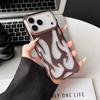 Hollow Flame Electroplated Heat Dissipation Mesh Case for iPhone 15 Pro Max, Drop-Proof Design