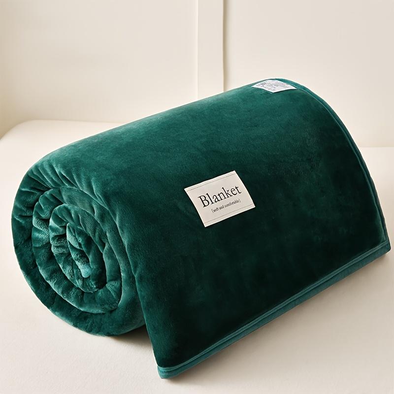 

Однотонные фланелевые одеяла - Комфорт на все сезоны для дома, путешествий и использования на открытом воздухе. 100x150cm оливковое зеленый