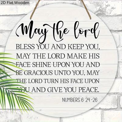 2D Flat The Bible Wooden Sign - Decorative Plaque with Classic Quote - Ideal for Church, Front Door, Wall Hanging Decor