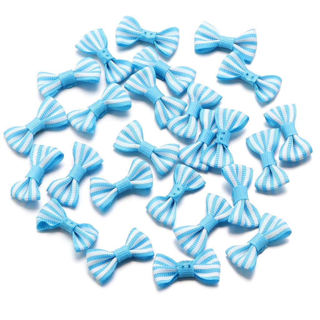 50pcs/Lot Striped Bows Polyester Ribbon Bows Handmade Bows For Jewelry Making DIY Hair Clip Headband Clothing Crafts Decoration