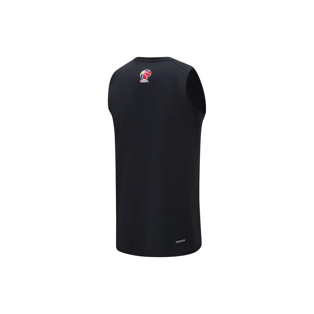 Li Ning CBA Series Professional Basketball Jersey Beijing Team Logo Print Moisture-Wicking Quick-Dry Men Jerseys Black AVST179-1