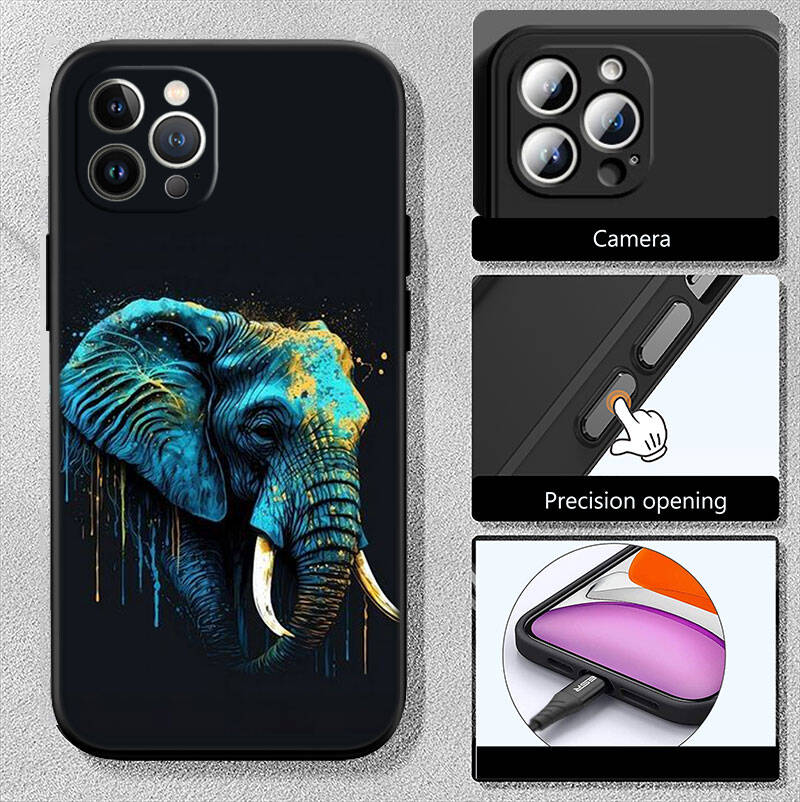 MH8 Animal Elephant Phone Shell Case for iPhone 7 8 11 12 13 14 15 16 17 16E XS Pro Max XR X SE Air