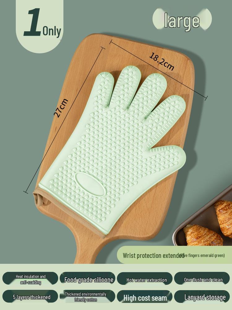 Guanti da forno in silicone resistenti al calore per la cottura al forno e al microonde