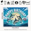 2D Marlin Fishing Birthday Backdrop Ocean Themed Photography Background