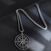 New Starry Sky Compass Compass Necklace Men and Women Fashionable Titanium Steel Necklace Jewelry
