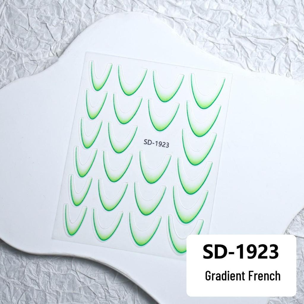 Waterproof Solid Color & Gradient French Nail Stickers - Durable & Stylish for DIY Manicures
