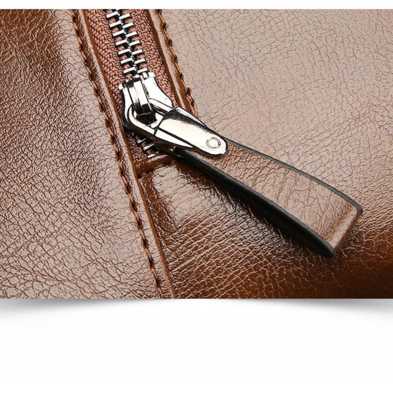 Business Men's Handbags Horizontal and Vertical Briefcases Messenger Large-capacity Shoulder Leather Bags Document Bags