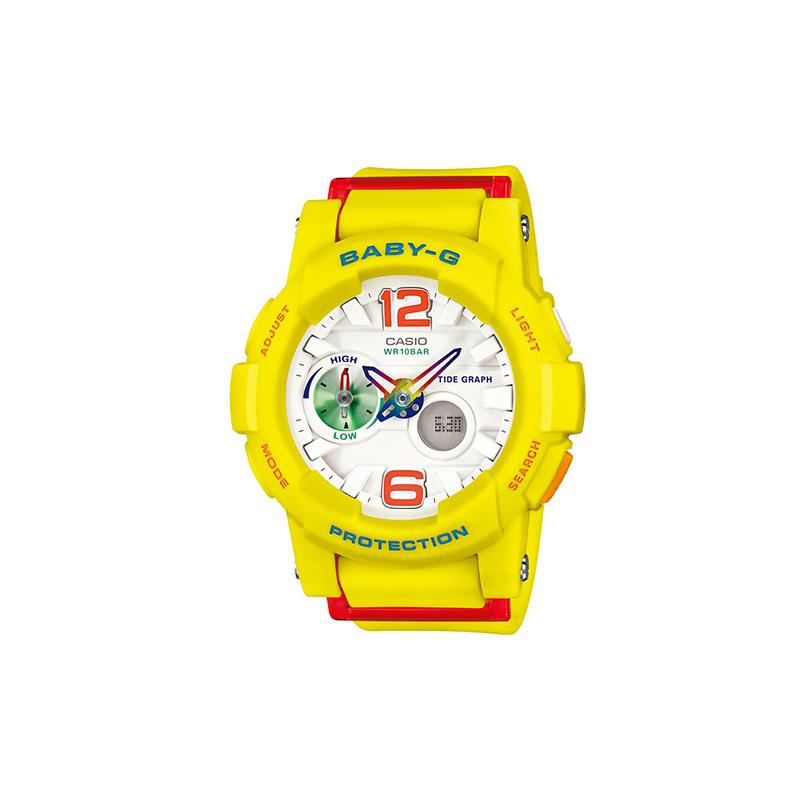 

Casio BABY-G series trendy color contrasting vibrant street quartz movement Japanese and Korean watch women s watch white dial BGA-180-9BPR