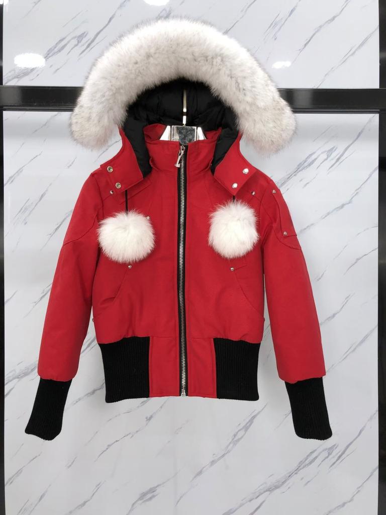 Palm Moose #scissors down jacket Canadian women's fox hair hooded jacket