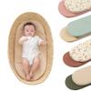 Cotton Bassinet Sheet Set Newborns 0-12 Months Soft Breathable Fitted Cover 2-Piece Detachable Baby Bedding