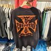 Y2k Vintage West Coast Choppers Printed Washing T-Shirt Women Cotton Breathable Retro Biker Style Loose Fit Casual Streetwear