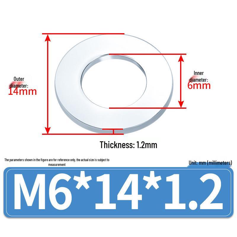 Extra Large Galvanized Metal Flat Washer (Sizes M1.6-M14)