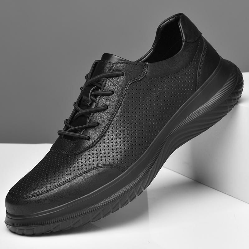 Fashion Luxury Brand Mens Treking Shoes High Quality Genuine Leather Shoes Comfort Casual Shoes Handmade Leisure Walk Footwear Sneakers