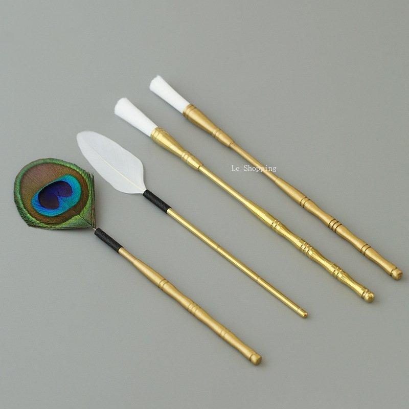 Brass Incense Seal Tool DIY Play Extension Incense Seal Incense Shovel Incense Scoop Ash Incense Sweep Incense Supplies Tools