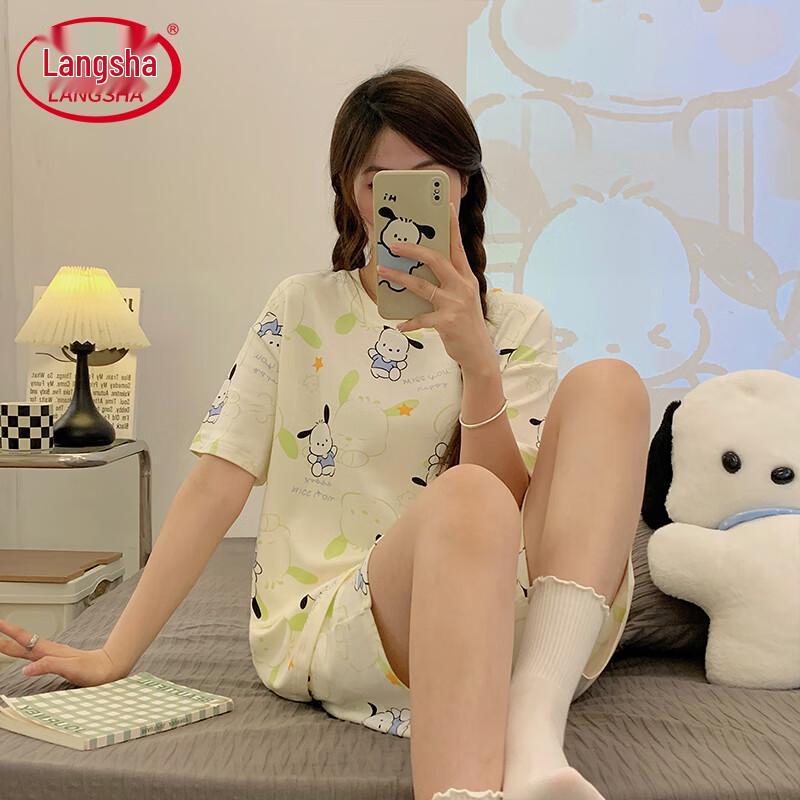 Women s Cartoon Print Short Sleeve & Shorts Loungewear Set XL