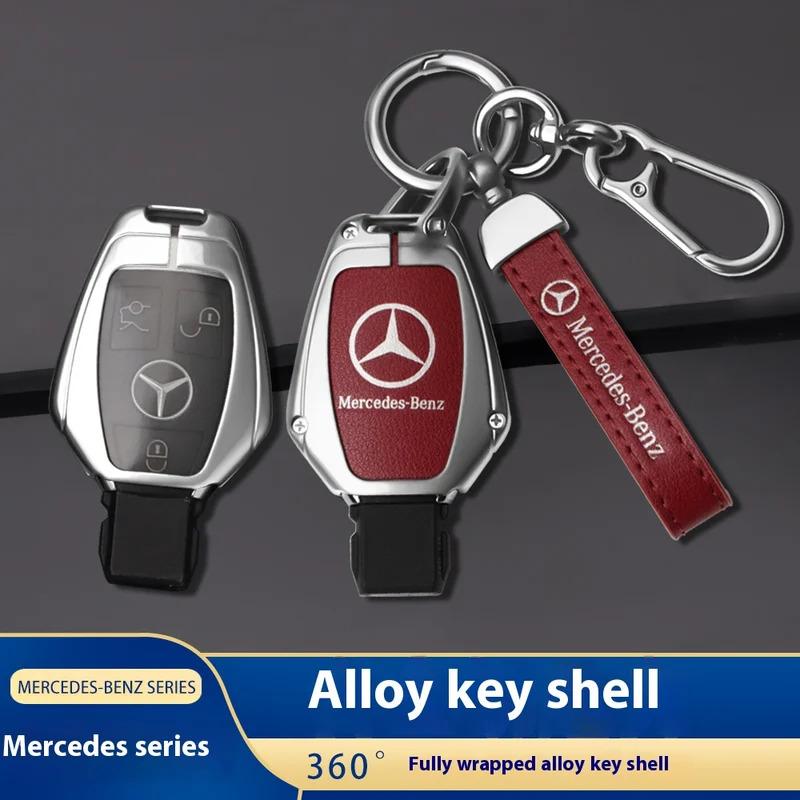 WNNR9 Car Zinc Alloy Key Case Bag Metal Key Shell Mercedes Benz A B C E S R Class AMG GLA GLB GLC GLE CLA CLS SLC GLS CLB GLK SLK Vito