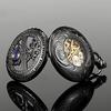 TREEWETO Mechanical Pocket Roman Moon and Sun with Chain and Gift Watch, Black, Numerals, Design, Box.