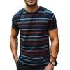 Fashion Stripe 3D Printed T Shirts For Men Summer Casual Crew Neck Short Sleeve Loose Quick Dry Breathable