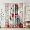 2 Pcs   Filtering Curtains (excluding Rods   Non-movable   Without Batteries) Charming Seahorses with Summer Rose
