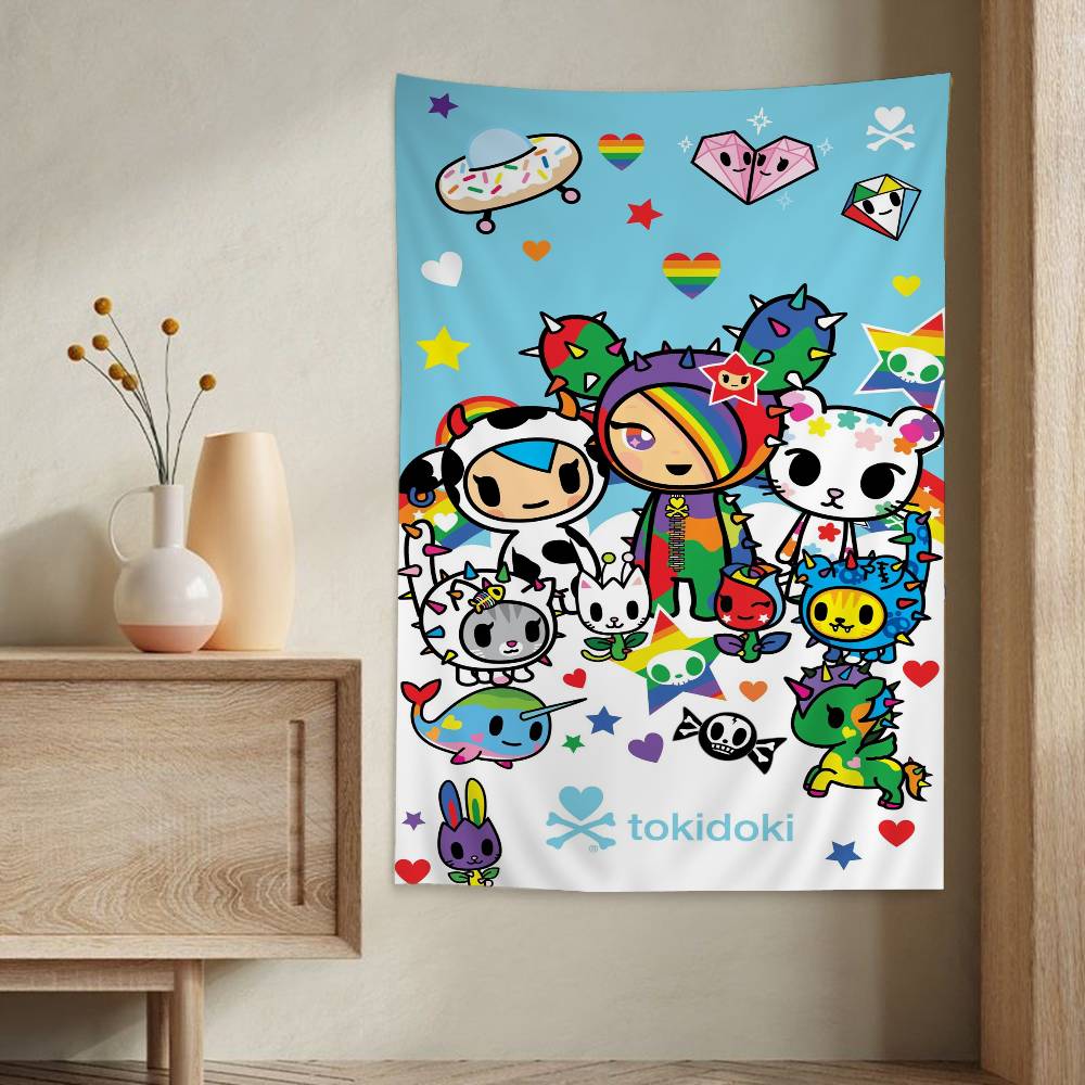 Japan Tokidokis Cartoon Tapestry Art Science Fiction Room Home Decor Wall Hanging Sheets