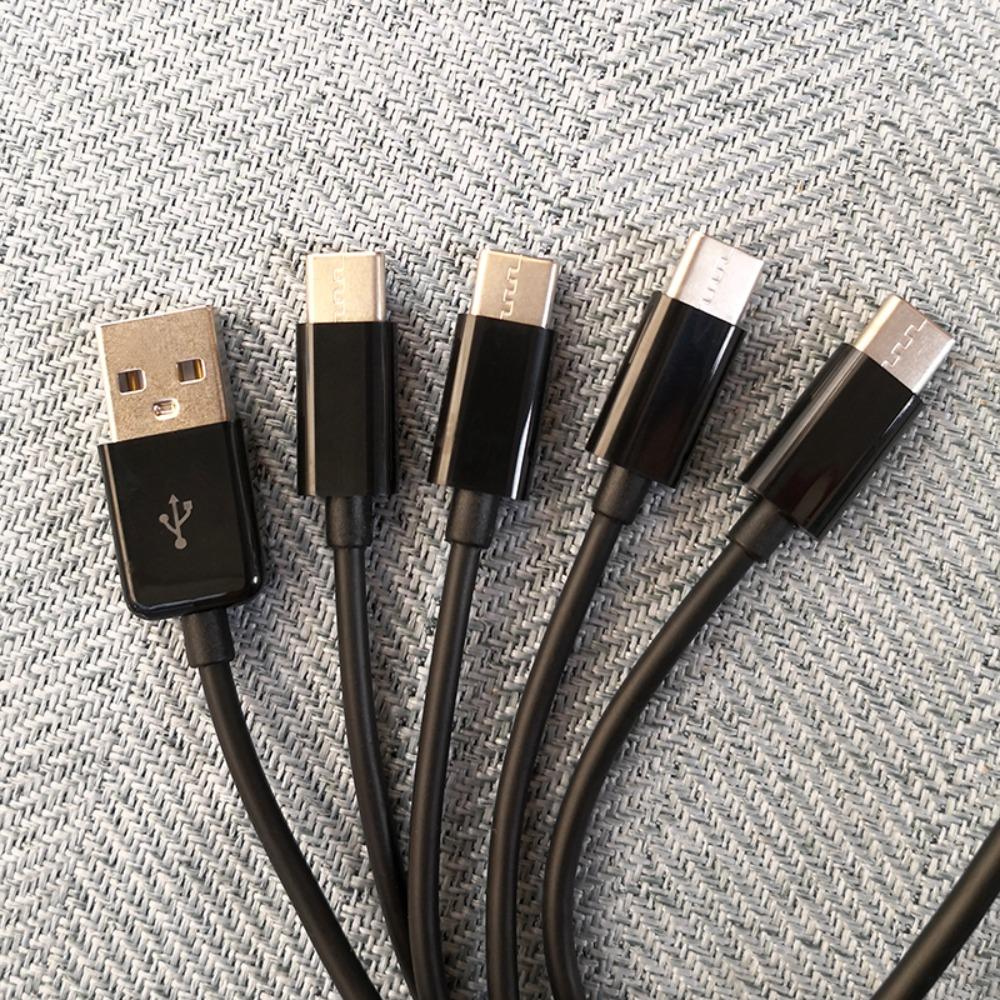 One Drag Four USB  To 4 Port Type C Cable Charger Cable Type C To 4 Type C Wire Power Supply Cord