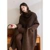 Mishu Women's Detachable Shawl Double-faced Wool Coat
