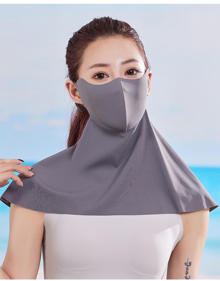 UV Protection Breathable Mask with Eye Corner Coverage - Spring/Summer Fashionable Solid Color