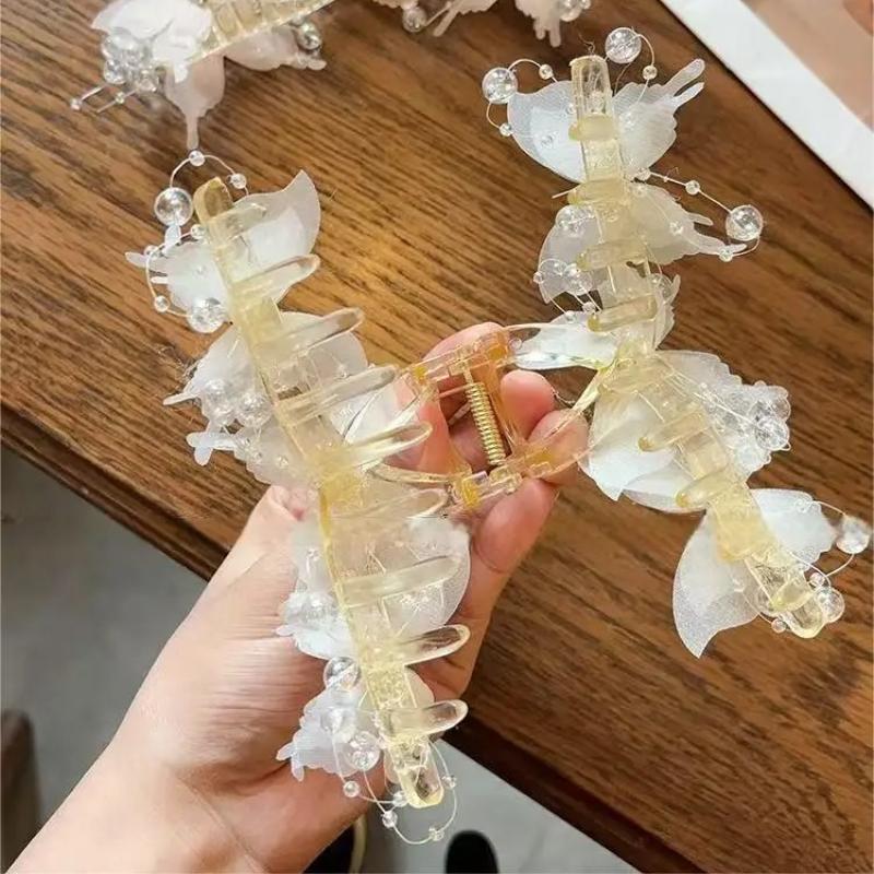 Butterfly Clip Hair Catcher For Women, Elegant And Romantic Butterfly Shaped Hair Accessories, A Daily Commuting Hair Tie And Styling Tool