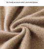 Men's 100% Pure Wool Half-High Collar Thick Knit Pullover Sweater