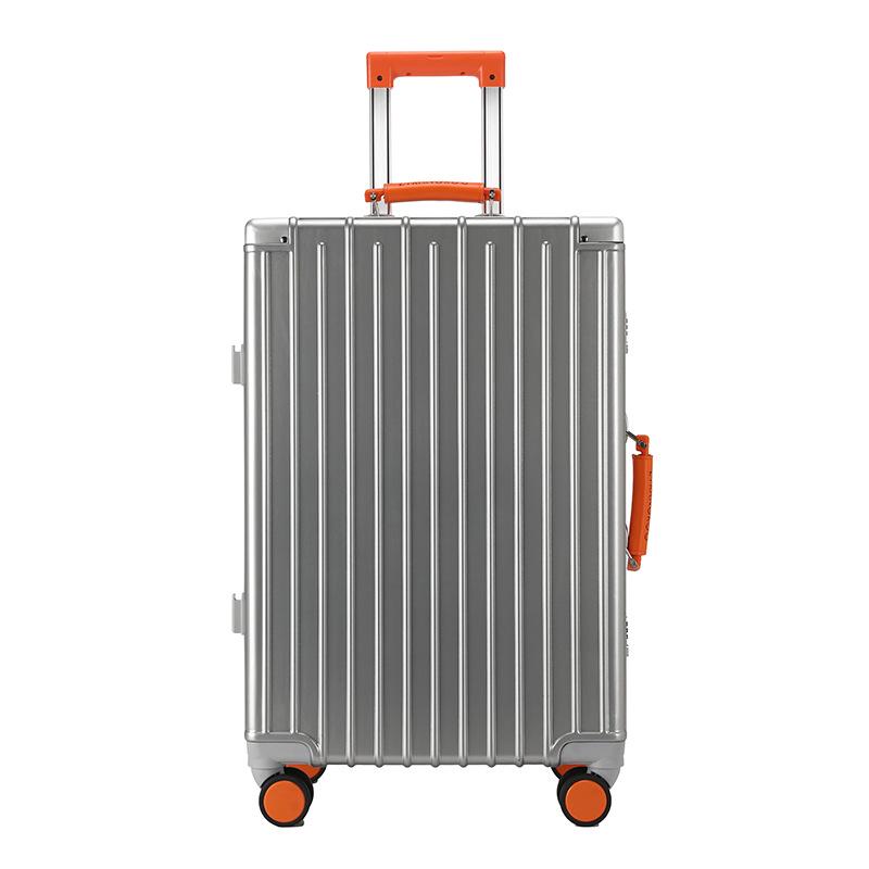 

Rechargeable 20-inch Aluminum Frame Trolley Suitcase with Large Capacity & Password Lock for Men & Women 20-inch