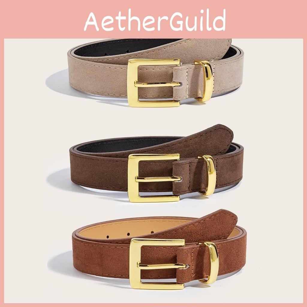 Womens Pu Fashion Leather Belt With Metallic Buckle For Casual And Wear Office