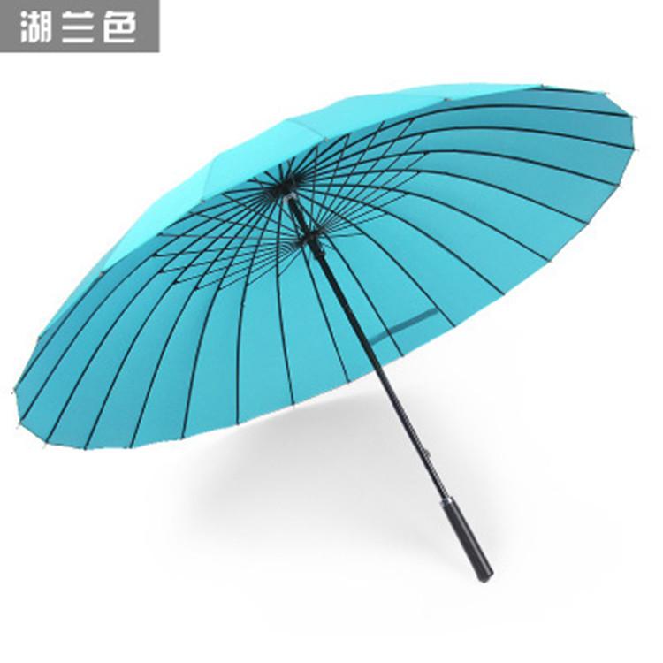 11 Bone Solid Color Double Long-handled Umbrella Wholesale Straight Pole Umbrella Retro Gift High-end Business Advertising Umbrella Men's Large