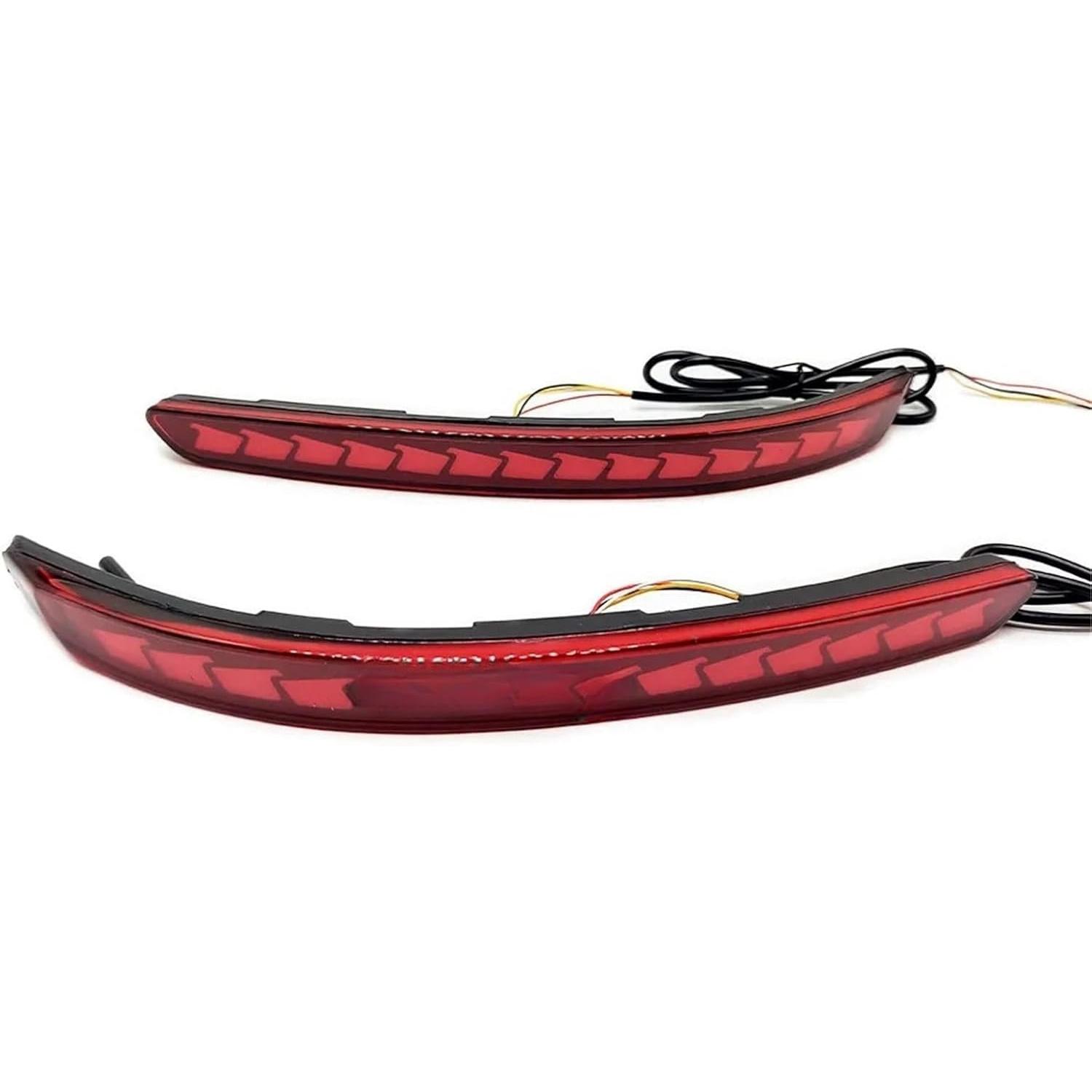 Compatible With KIA Pegas Soluto 2017-2023 LED Rear Bumper Light Rear Fog Lamp Turn Signal Brake Light Reflector(Red Cover)