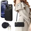 Crossbody Wallet Case for iPhone 14/13/12/11 Pro Max 13 Mini SE 2025 6 7 8 X XR XS Max, Zipper Purse Flip Cover With Card Slots