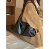 Hochwertige Glänzende PU-Leder Damen Schultertaschen Einfache Unifarbene Damen Umhängetasche Lässige Große Kapazität Damen Handtasche