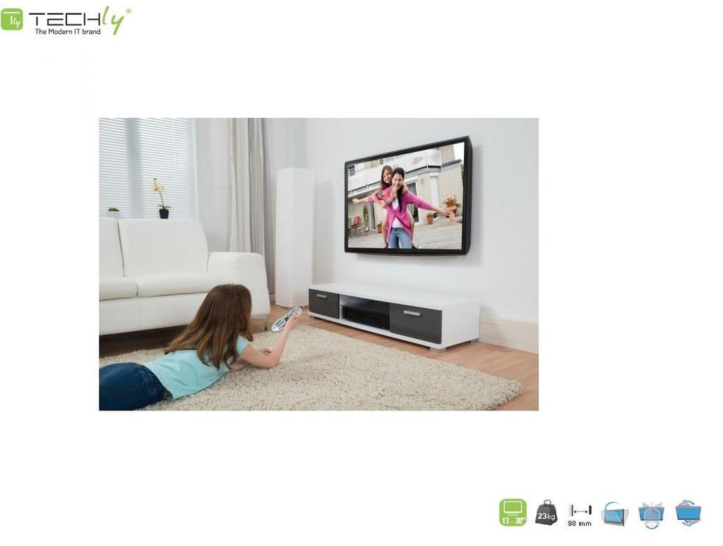 Uchwyt ścienny Techly 13"-30", 23kg obrotowy