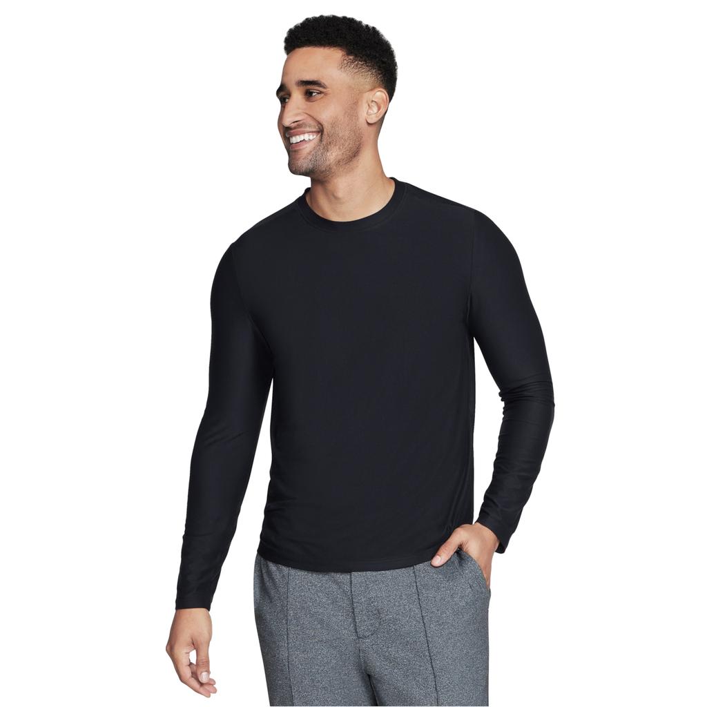 Skechers GoDri All Day Long Sleeve, Mens black Longsleeve
