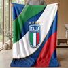 Italy Football Printed Flannel Blanket Skin Friendly Warm Decorative Throw for Indoor Couch Bed Daily Use