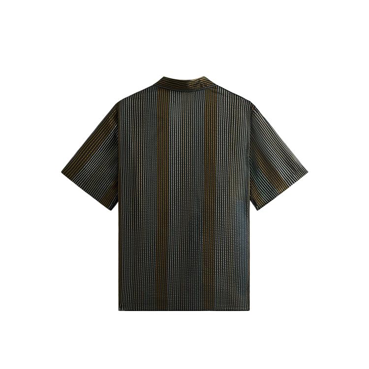 Kith Seersucker Boxy Collared Overshirt Stadium Men Tops Green KHM033372-302