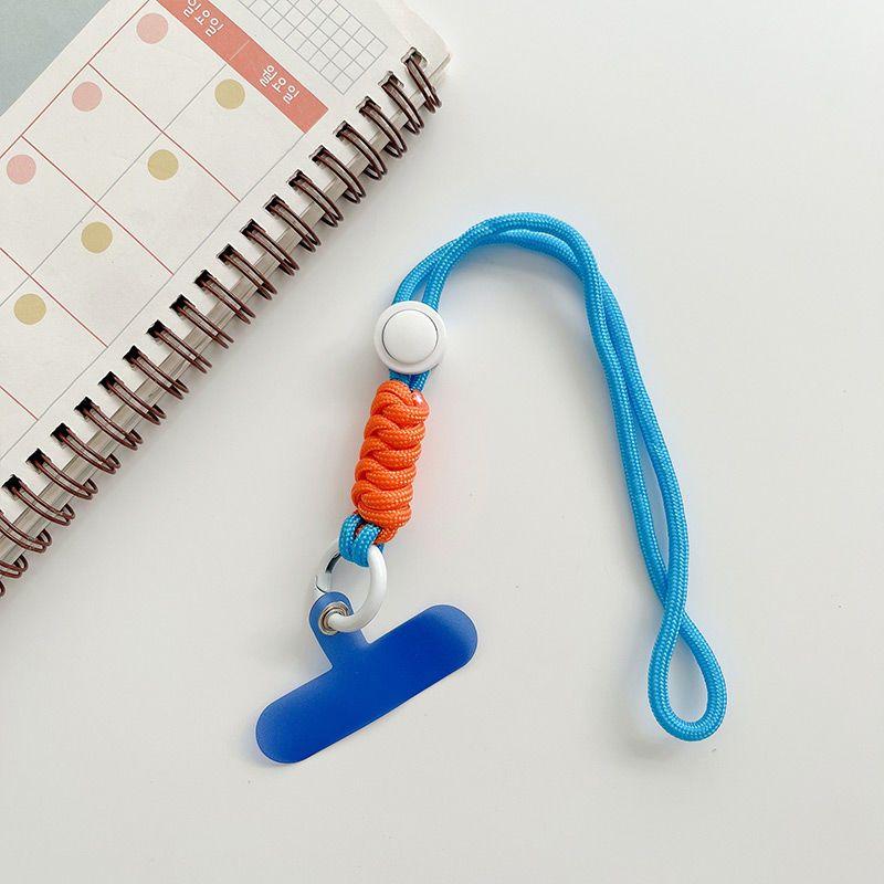 Short Wrist Woven Phone Lanyard Hand Strap Colorful Pendant Mobile Phone Lanyard With Detachable Anti Loss Lanyards
