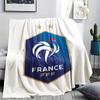 France football logo Printed Flannel Blanket, soft throw for bedroom sofa, washable,soccer fan merchandise, great gift.