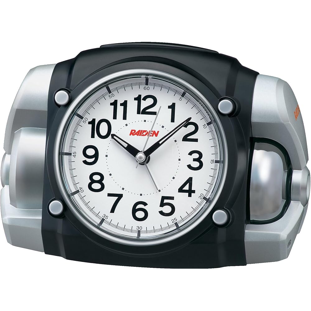 Seiko Clock Alarm Clock, Table Clock, Analog, Loud, Black, PYXIS RAIDEN, 130 x 192 x 129 mm, NR456K