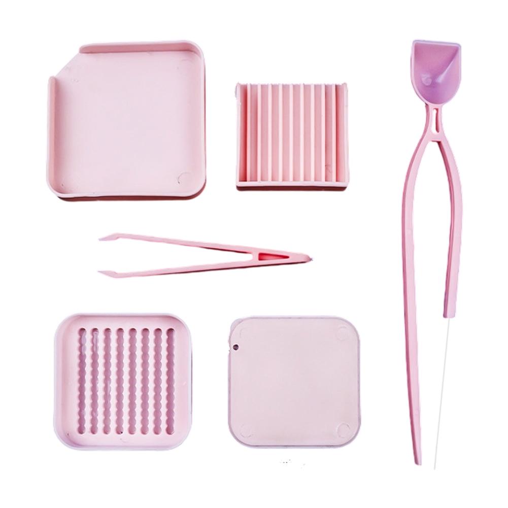 

6PCS DIY Beads Tool Set Storage Tray Shovel Box Tweezers Needle for Kids Crafts